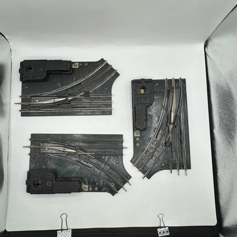 Lionel Remote Control Switch O27‎ Lot of 3 Black 1122 Vintage Train Track Read